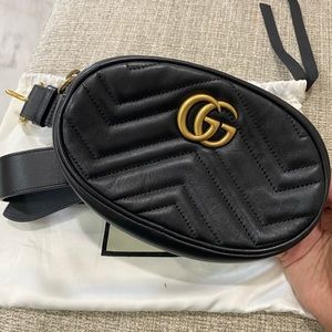 AUTHENTIC Gucci GG Marmont Matelasse Belt Bag